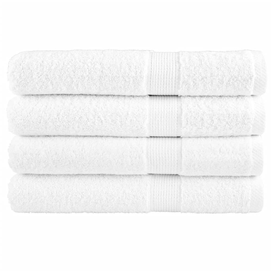 Premium Sauna Towels SOLUND 4pcs White 80x200cm 600gsm