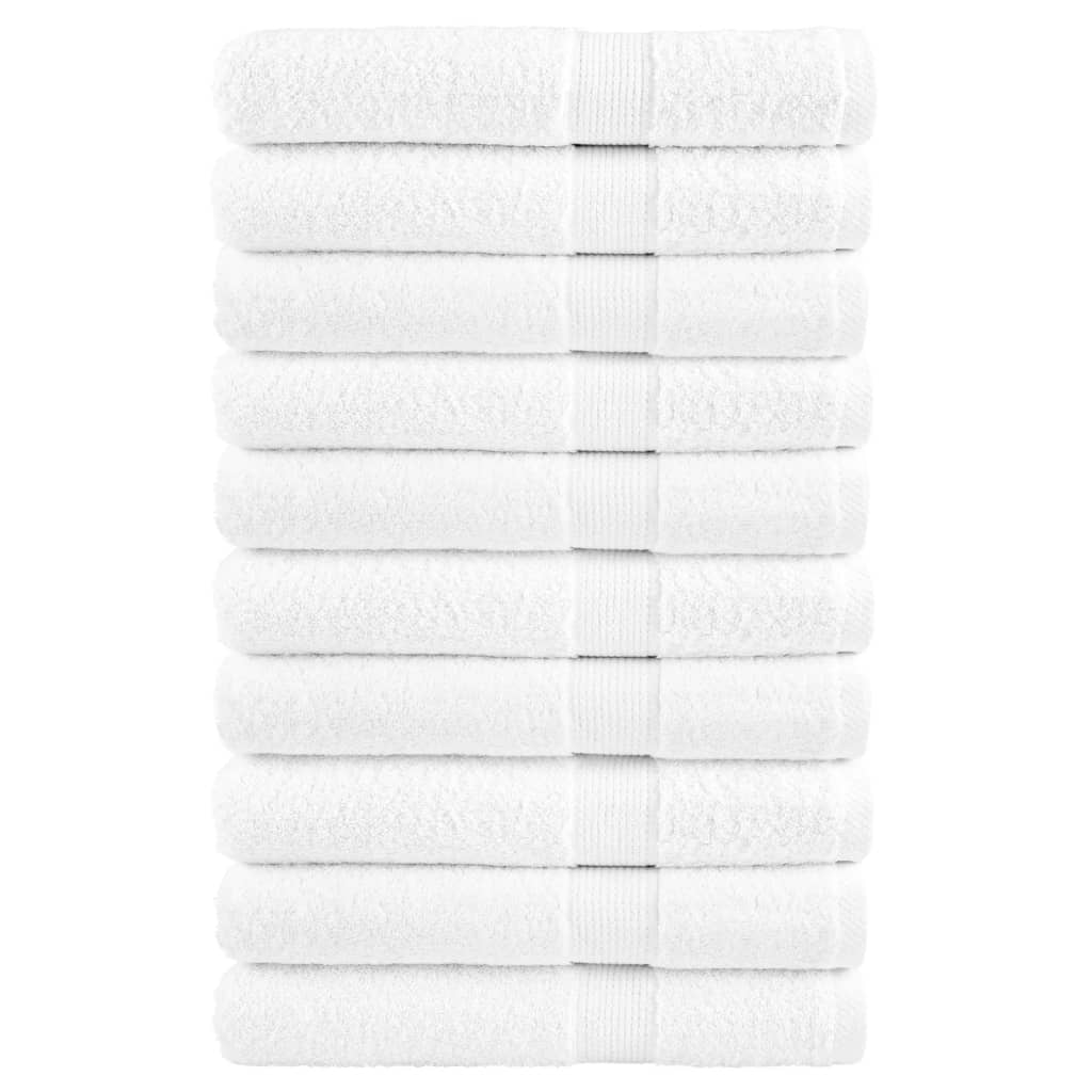 Premium Sauna Towels SOLUND 10pcs White 80x200cm 600gsm