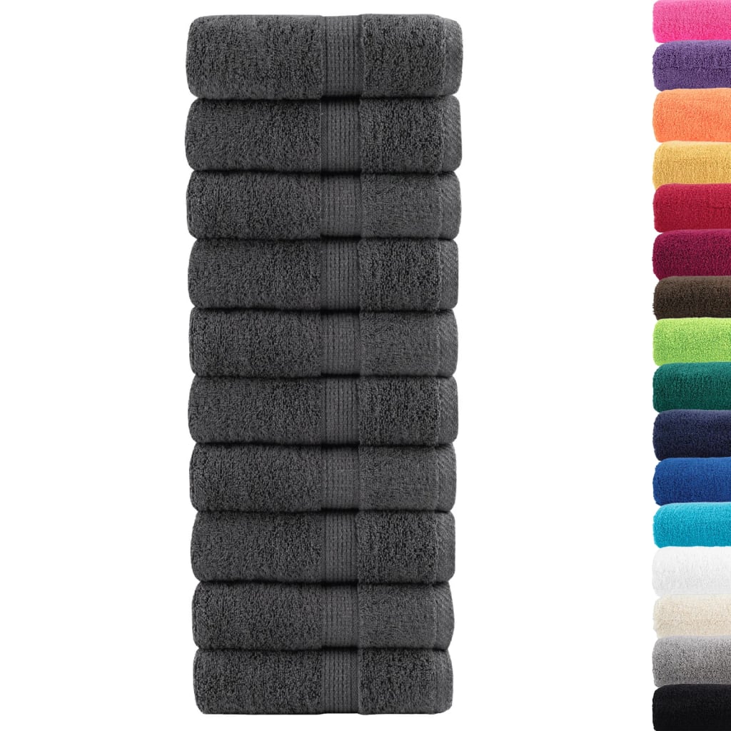 Premium Soap Towels SOLUND 10pcs Anthracite 30x30cm 600gsm