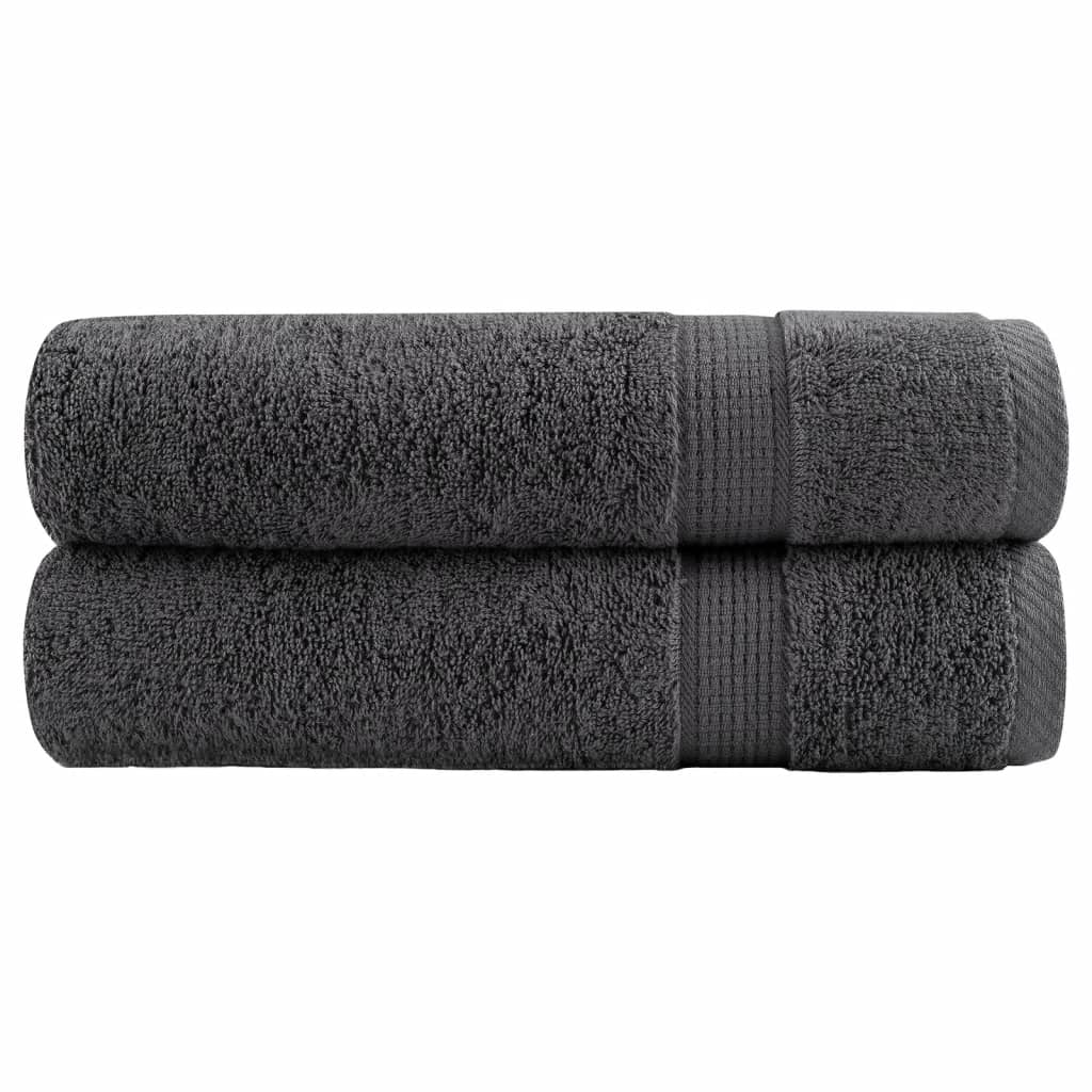 Premium Hand Towels SOLUND 2pcs Anthracite 50x100cm 600gsm