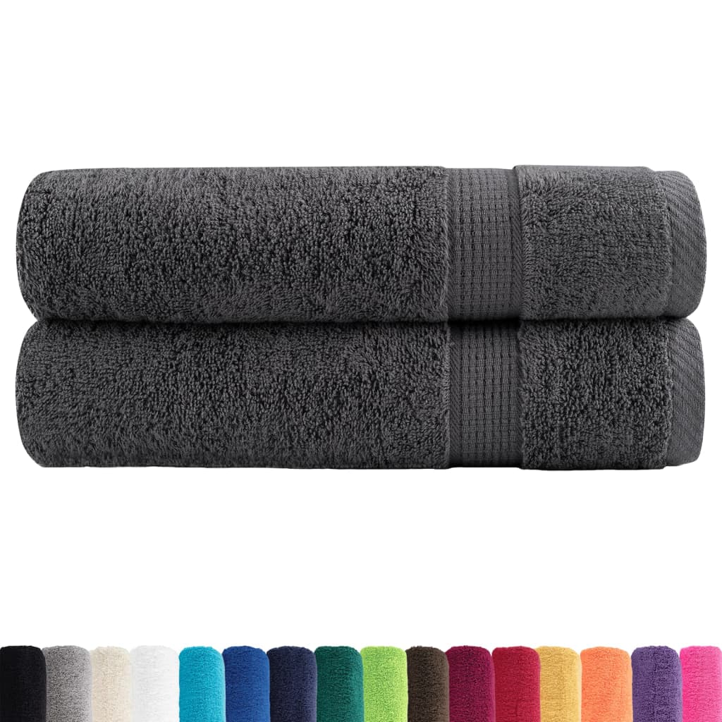 Premium Hand Towels SOLUND 2pcs Anthracite 50x100cm 600gsm