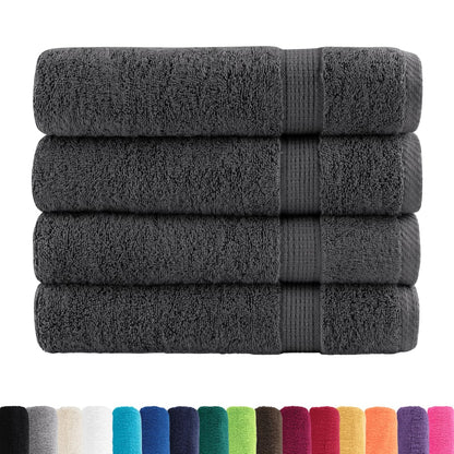 Premium Bath Towels SOLUND 4pcs Anthracite 100x150cm 600gsm