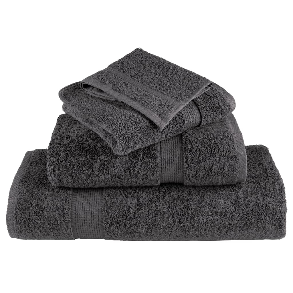 Premium Bath Towels SOLUND 4pcs Anthracite 100x150cm 600gsm