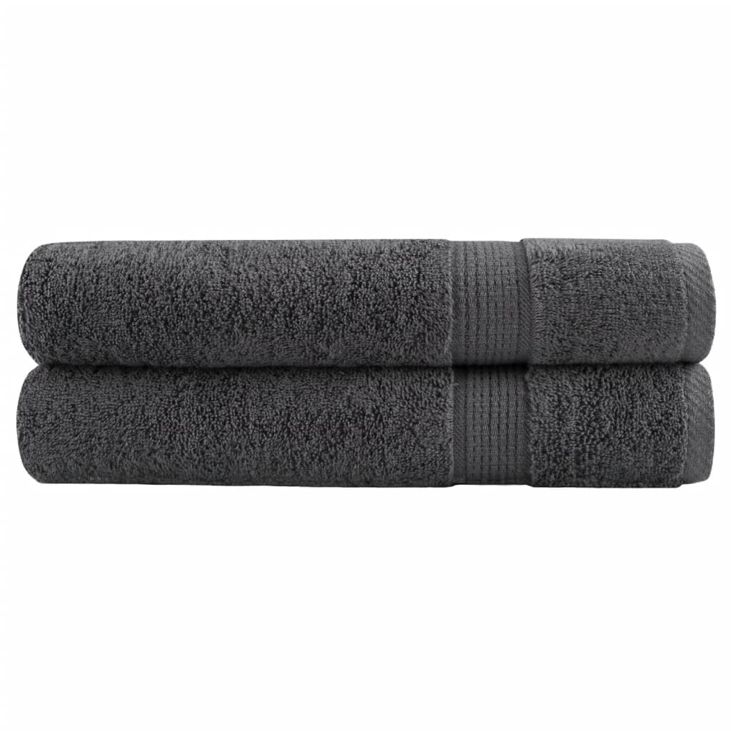 Premium Sauna Towels SOLUND 2pcs Anthracite 80x200cm 600gsm