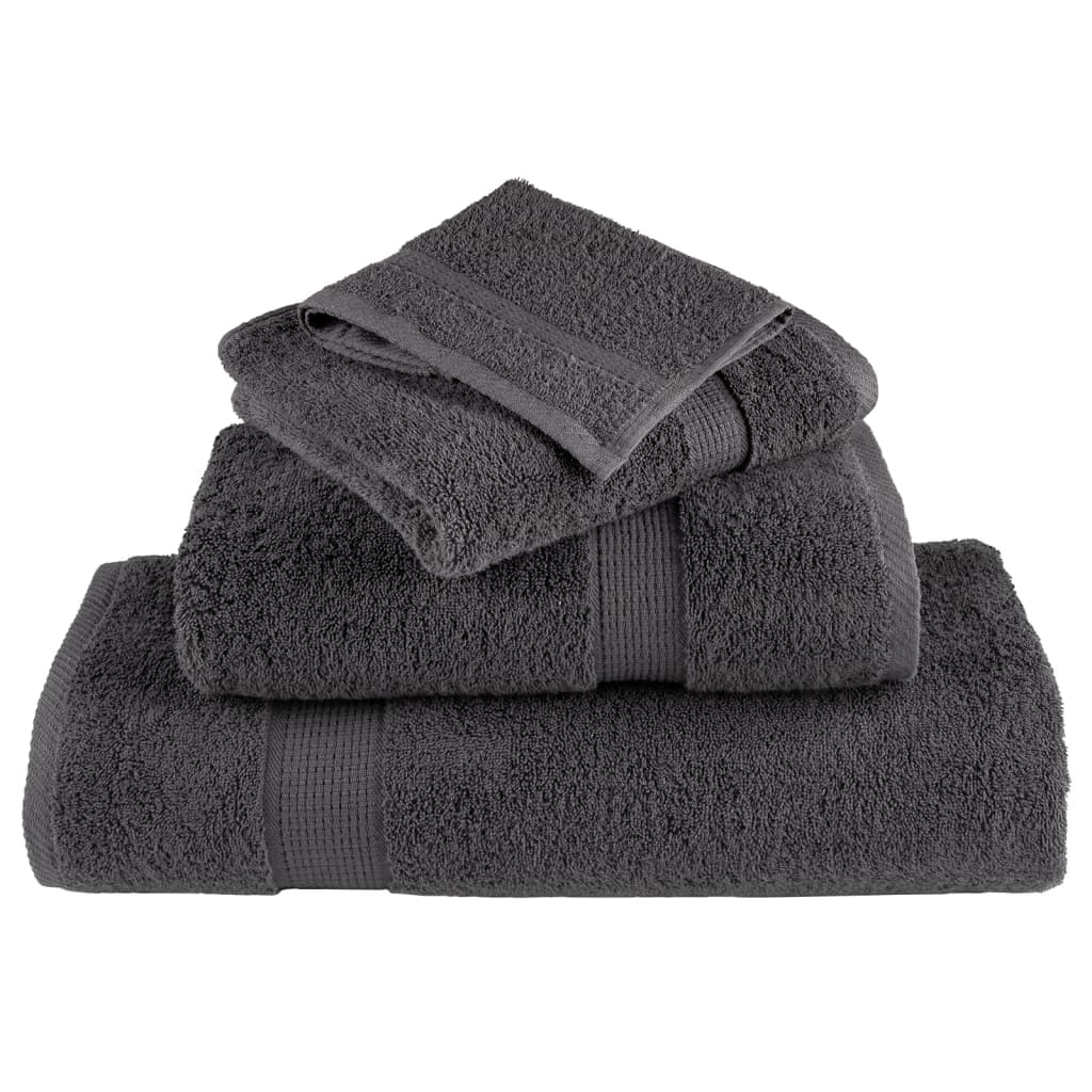 Premium Sauna Towels SOLUND 2pcs Anthracite 80x200cm 600gsm