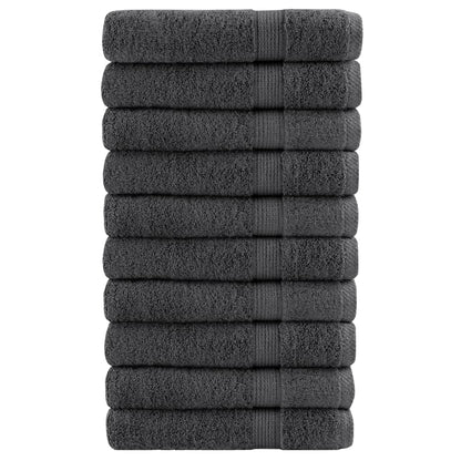 Premium Sauna Towels SOLUND 10pcs Anthracite 80x200cm 600gsm