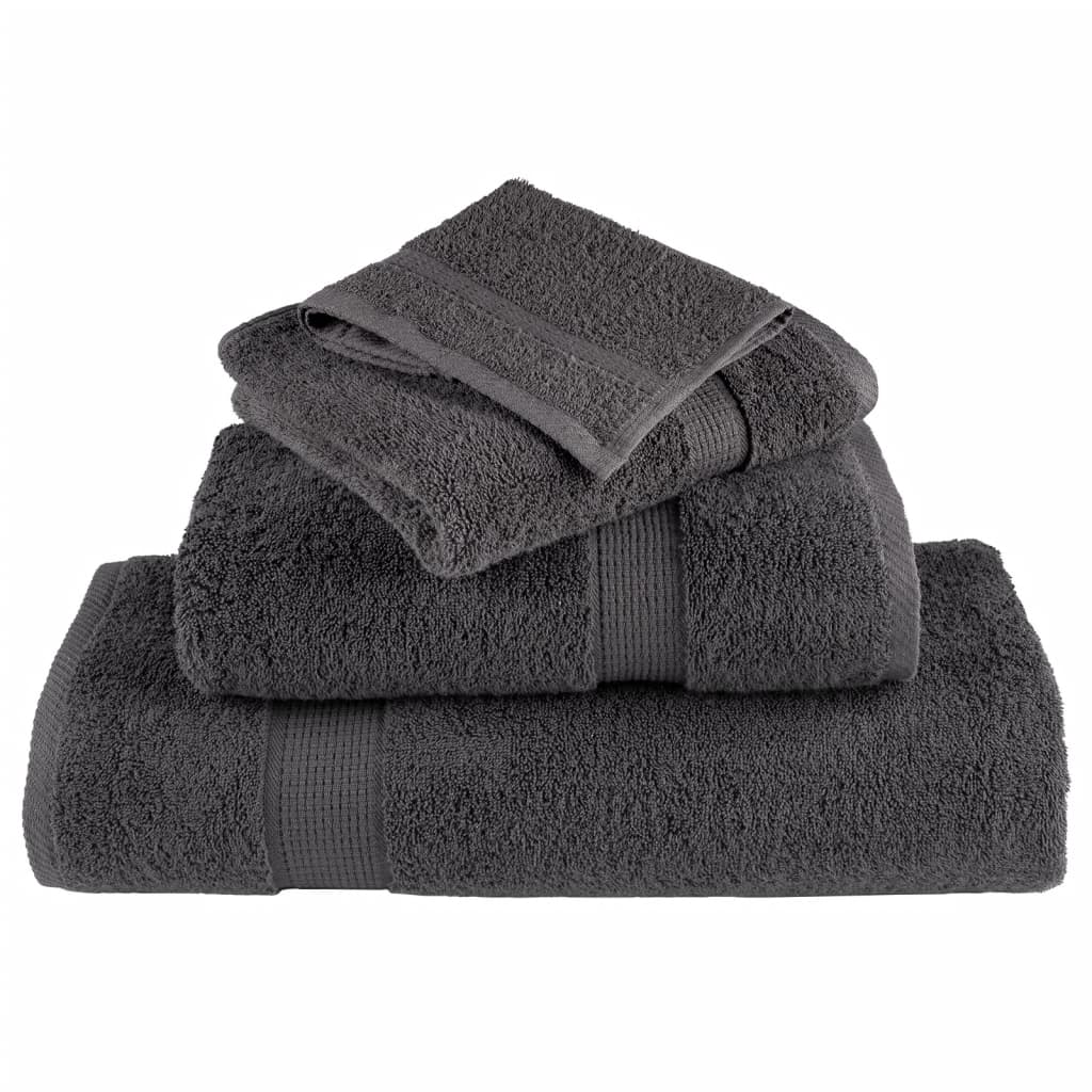 Premium Sauna Towels SOLUND 25pcs Anthracite 80x200cm 600gsm