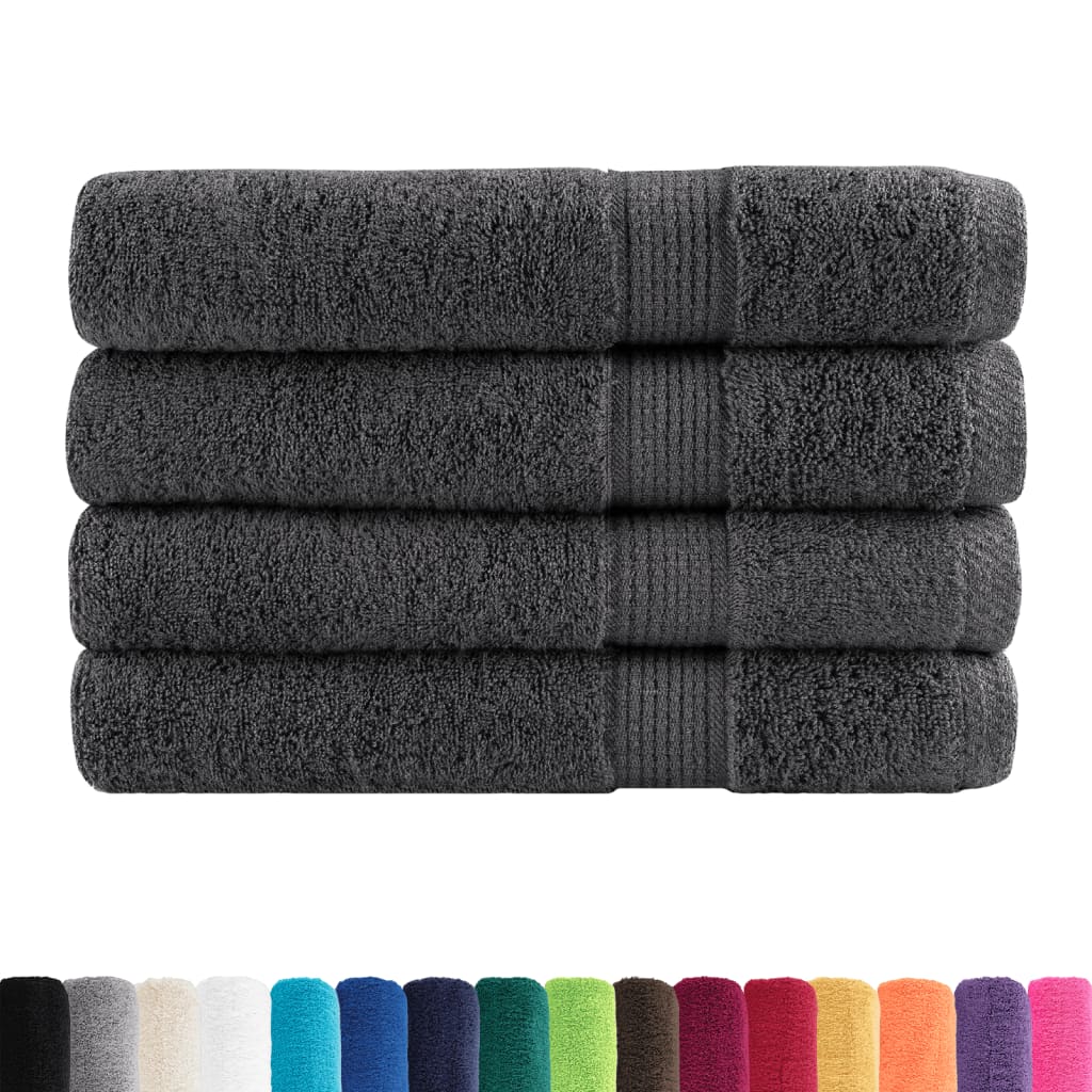 Premium Towels SOLUND 4pcs Anthracite 100x200cm 600gsm