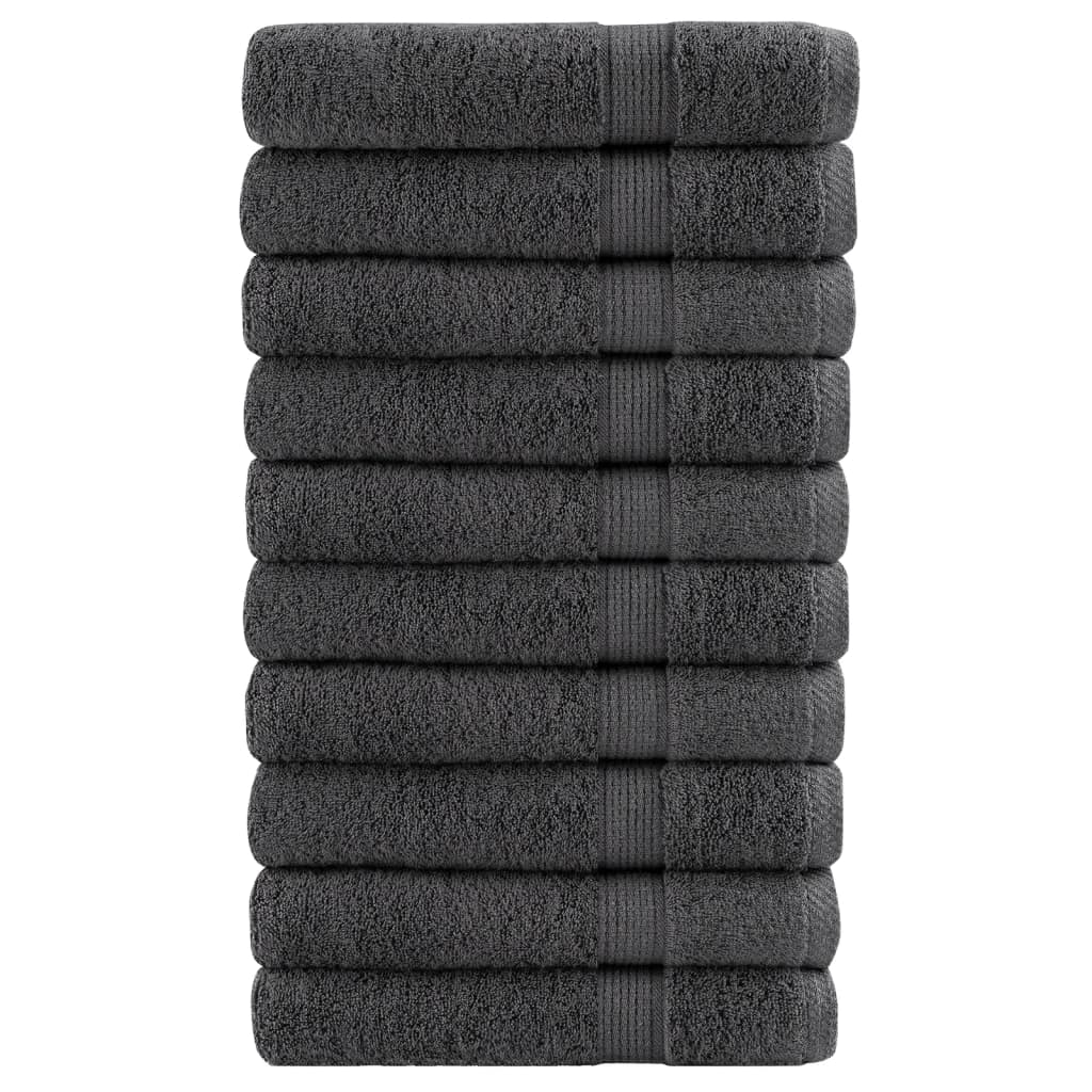 Premium Towels SOLUND 10pcs Anthracite 100x200cm 600gsm