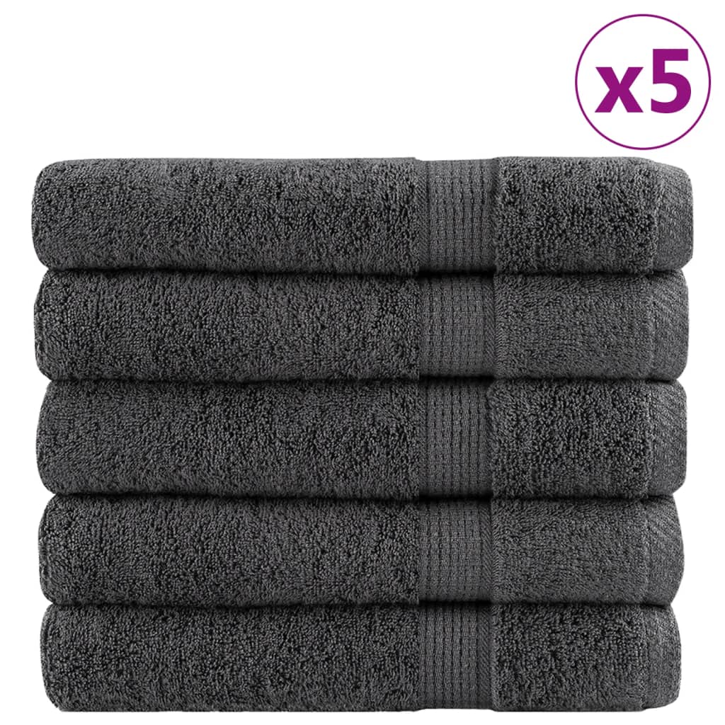 Premium Towels SOLUND 25pcs Anthracite 100x200cm 600gsm