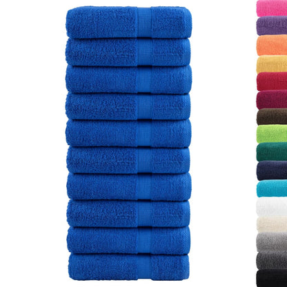 Premium Hand Towels SOLUND 10pcs Blue 50x100cm 600gsm