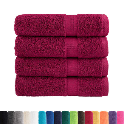 Premium Shower Towels SOLUND 4pcs Bordeaux 70x140cm 600gsm