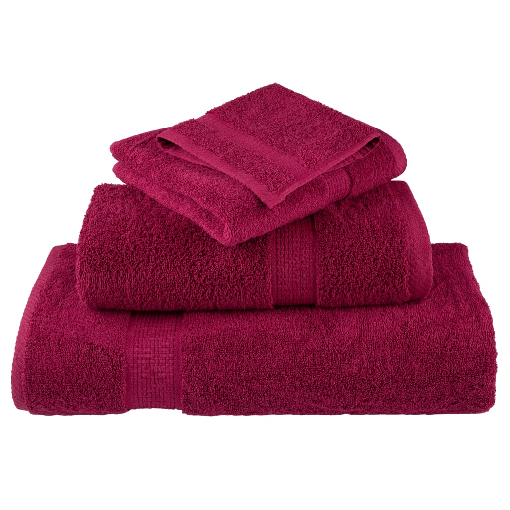 Premium Shower Towels SOLUND 10pcs Bordeaux 70x140cm 600gsm