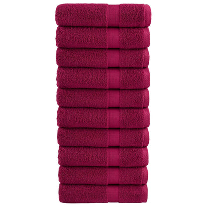 Premium Bath Towels SOLUND 10pcs Bordeaux 100x150cm 600gsm