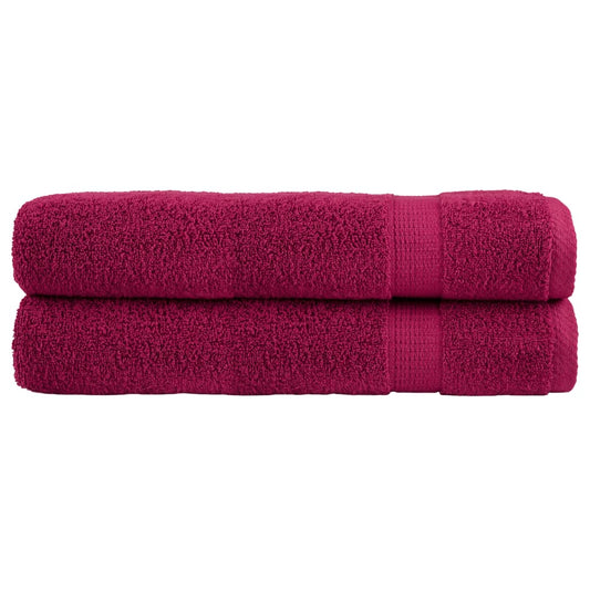 Premium Sauna Towels SOLUND 2pcs Bordeaux 80x200cm 600gsm