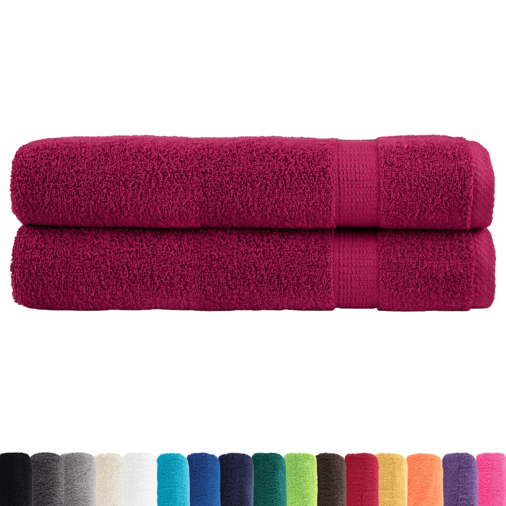 Premium Sauna Towels SOLUND 2pcs Bordeaux 80x200cm 600gsm