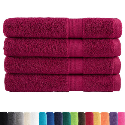 Premium Sauna Towels SOLUND 4pcs Bordeaux 80x200cm 600gsm