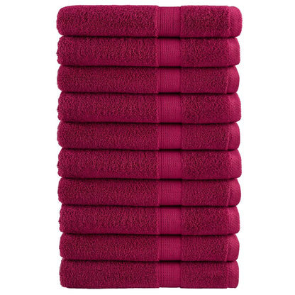 Premium Sauna Towels SOLUND 10pcs Bordeaux 80x200cm 600gsm