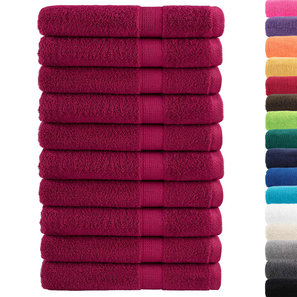 Premium Sauna Towels SOLUND 10pcs Bordeaux 80x200cm 600gsm