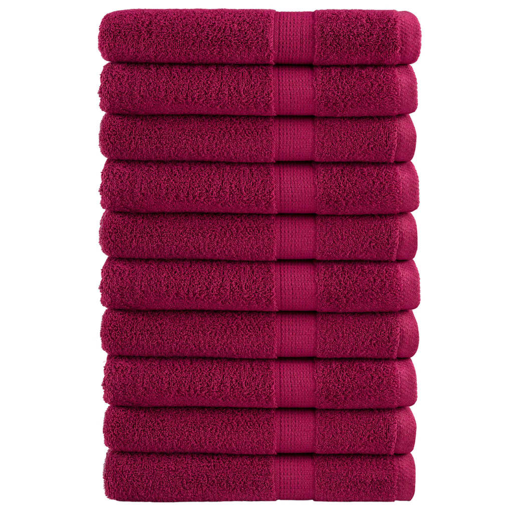 Premium Towels SOLUND 10pcs Bordeaux 100x200cm 600gsm