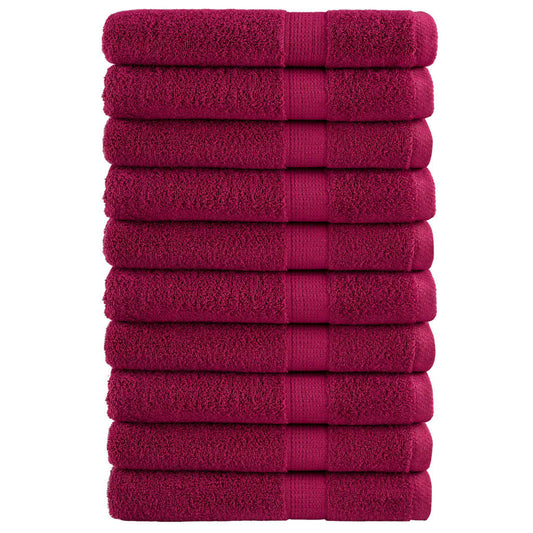 Premium Towels SOLUND 10pcs Bordeaux 100x200cm 600gsm