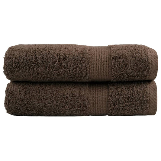 Premium Bath Towels SOLUND 2pcs Brown 100x150cm 600gsm