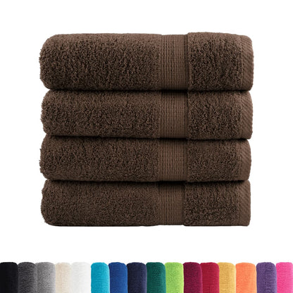 Premium Bath Towels SOLUND 4pcs Brown 100x150cm 600gsm