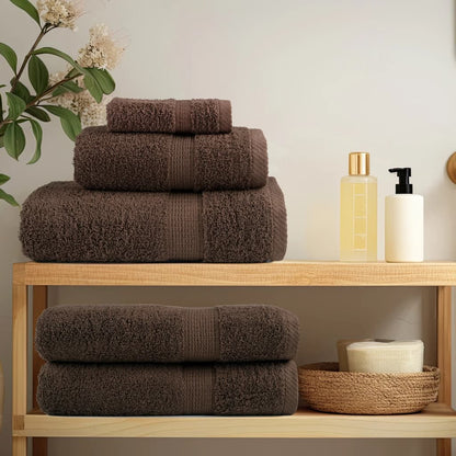 Premium Bath Towels SOLUND 4pcs Brown 100x150cm 600gsm