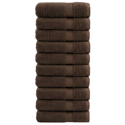 Premium Bath Towels SOLUND 10pcs Brown 100x150cm 600gsm