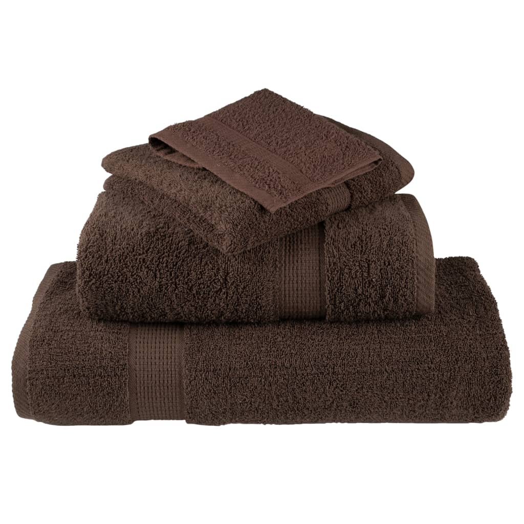 Premium Bath Towels SOLUND 10pcs Brown 100x150cm 600gsm