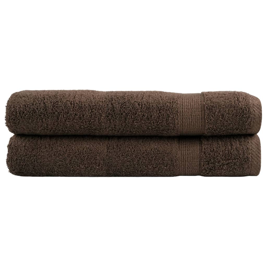 Premium Sauna Towels SOLUND 2pcs Brown 80x200cm 600gsm