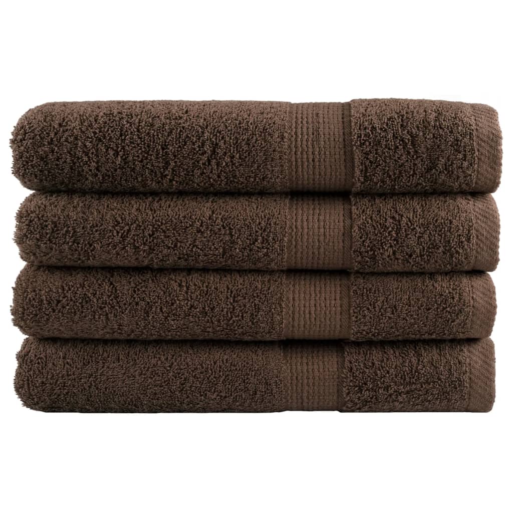 Premium Sauna Towels SOLUND 4pcs Brown 80x200cm 600gsm