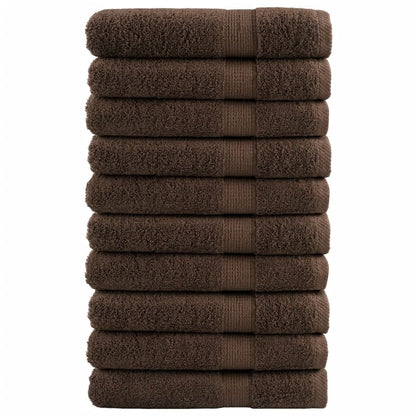 Premium Sauna Towels SOLUND 10pcs Brown 80x200cm 600gsm