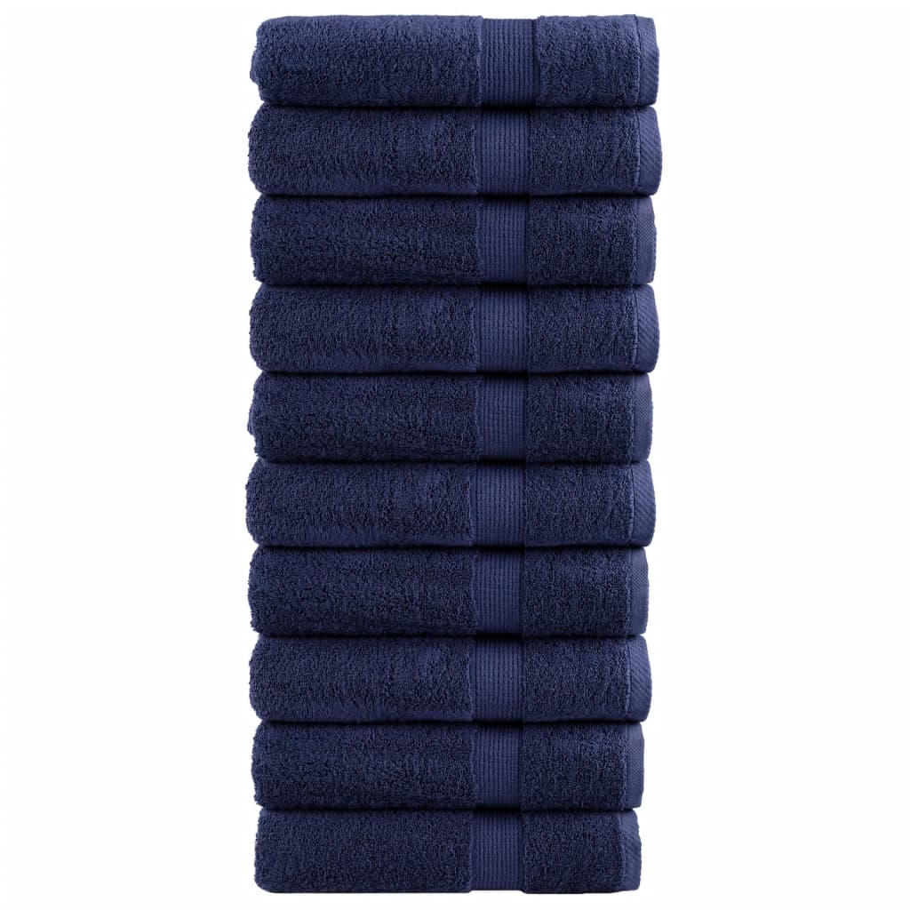 Premium Hand Towels SOLUND 10pcs Navy Blue 50x100cm 600gsm