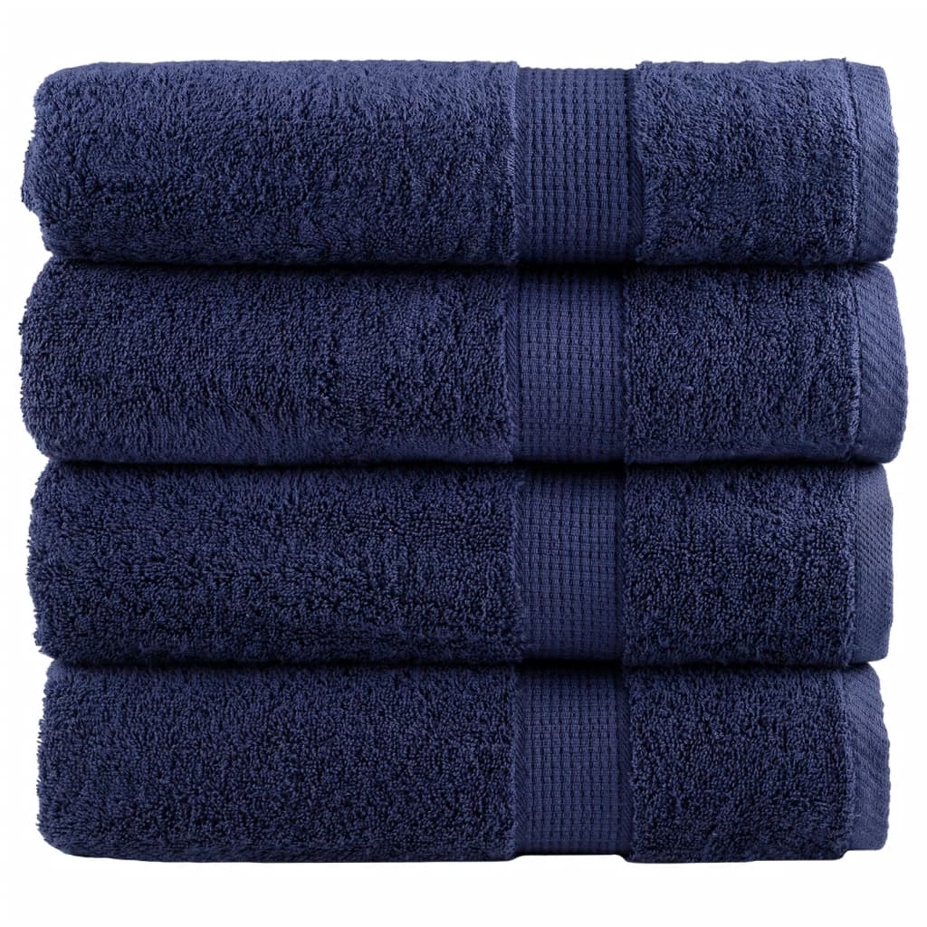 Premium Shower Towels SOLUND 4pcs Navy Blue 70x140cm 600gsm