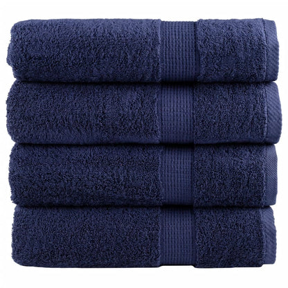 Premium Shower Towels SOLUND 4pcs Navy Blue 70x140cm 600gsm