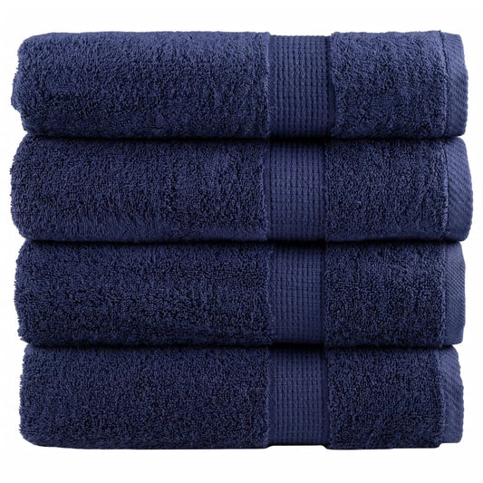 Premium Shower Towels SOLUND 4pcs Navy Blue 70x140cm 600gsm