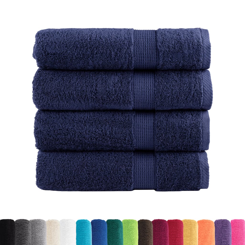 Premium Shower Towels SOLUND 4pcs Navy Blue 70x140cm 600gsm