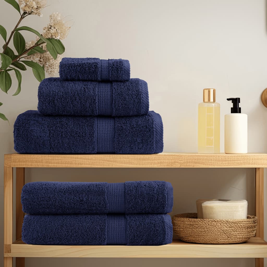 Premium Shower Towels SOLUND 4pcs Navy Blue 70x140cm 600gsm