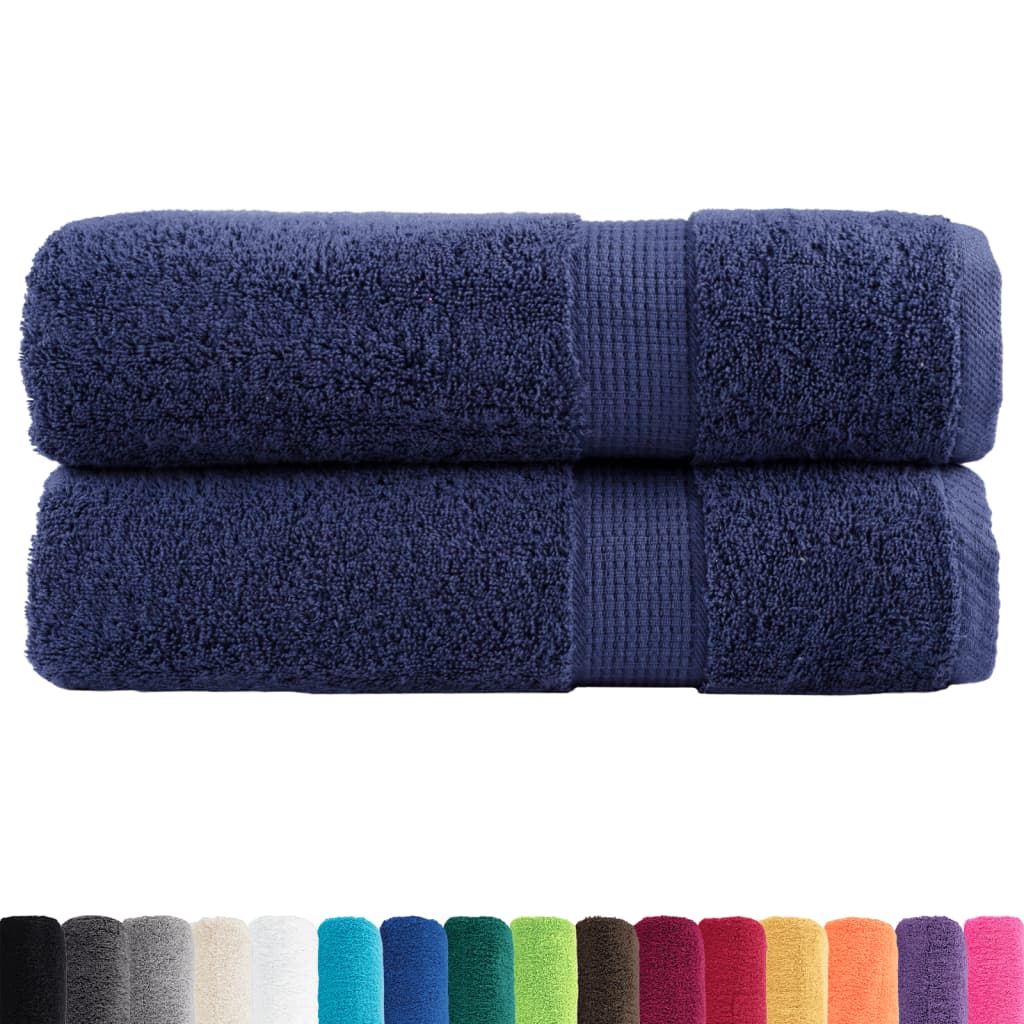 Premium Bath Towels SOLUND 2pcs Navy Blue 100x150cm 600gsm