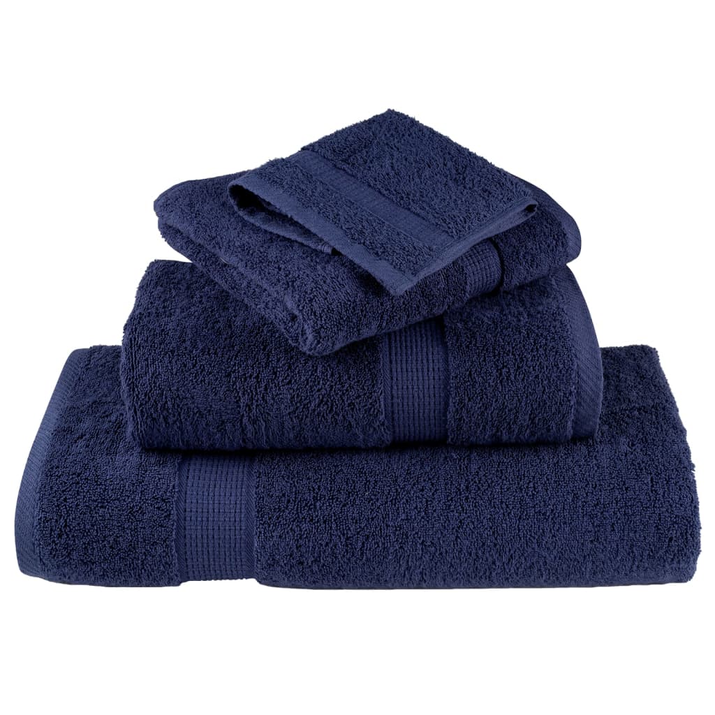 Premium Bath Towels SOLUND 10pcs Navy Blue 100x150cm 600gsm