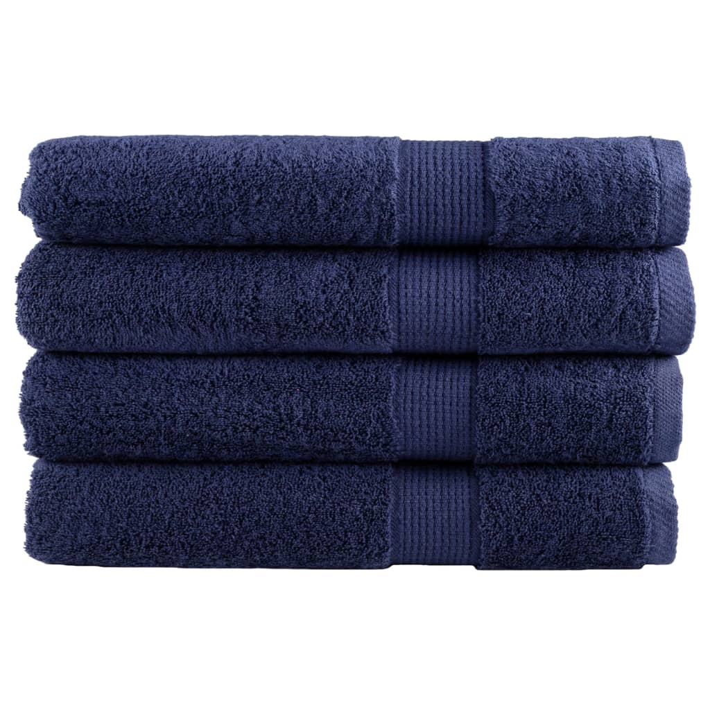 Premium Sauna Towels SOLUND 4pcs Navy Blue 80x200cm 600gsm