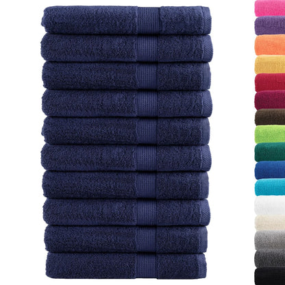 Premium Sauna Towels SOLUND 10pcs Navy Blue 80x200cm 600gsm