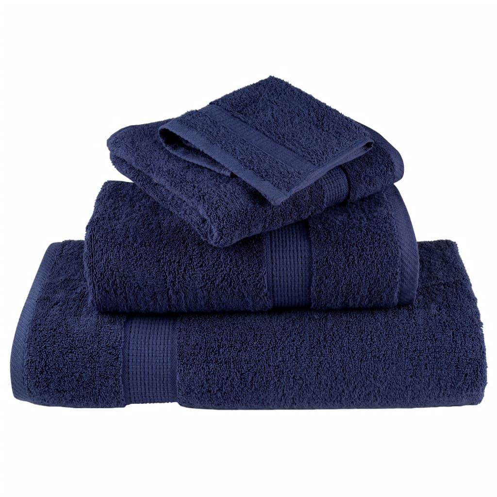 Premium Sauna Towels SOLUND 10pcs Navy Blue 80x200cm 600gsm