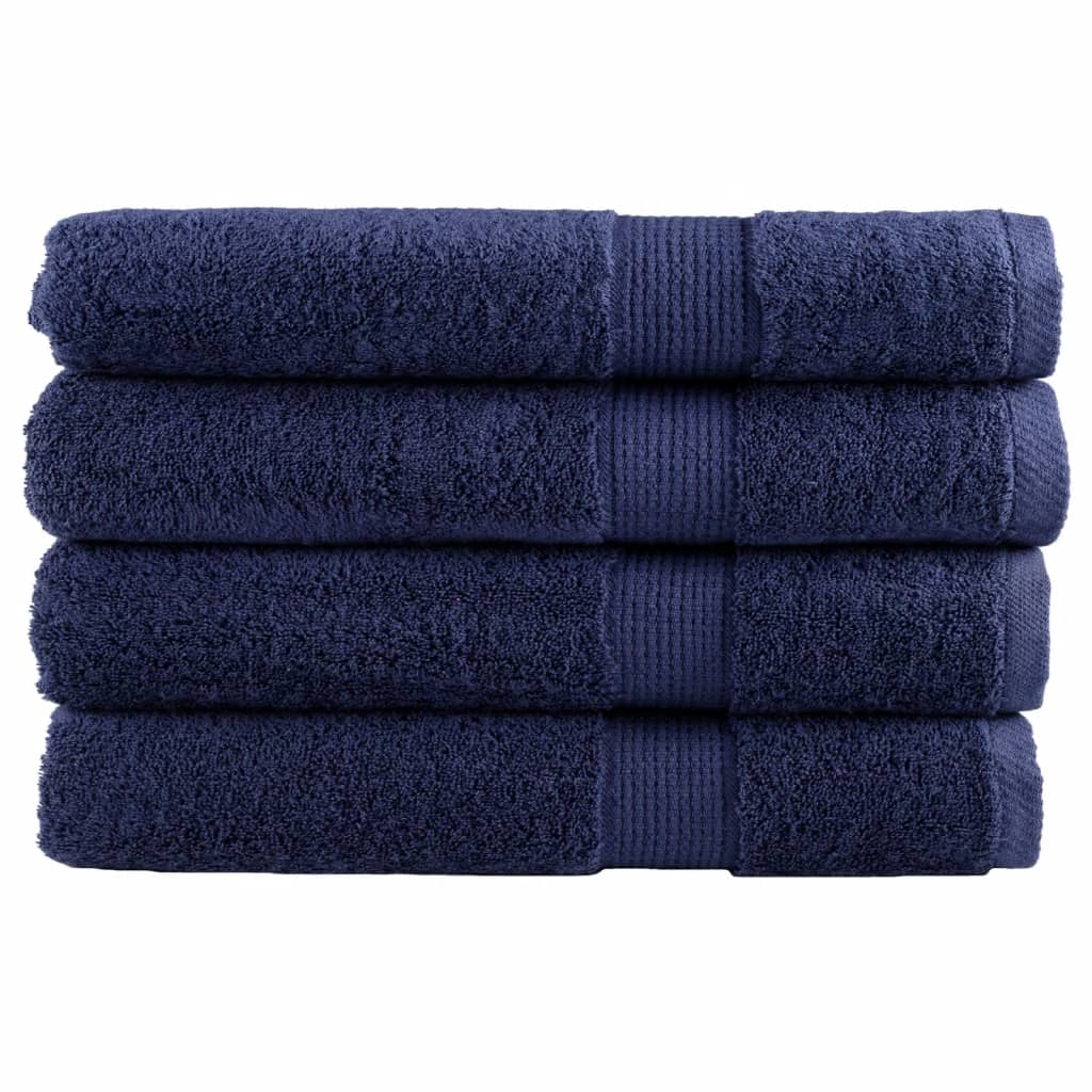 Premium Towels SOLUND 4pcs Navy Blue 100x200cm 600gsm