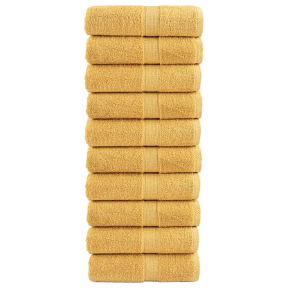 Premium Soap Towels SOLUND 10pcs Gold 30x30cm 600gsm