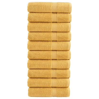 Premium Hand Towels SOLUND 10pcs Gold 50x100cm 600gsm