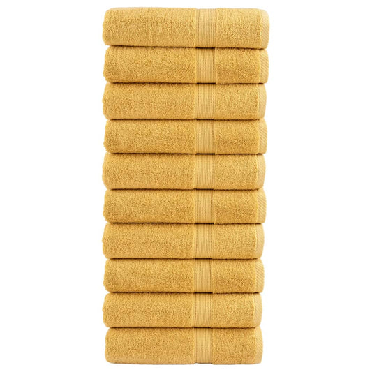 Premium Shower Towels SOLUND 10pcs Gold 70x140cm 600gsm