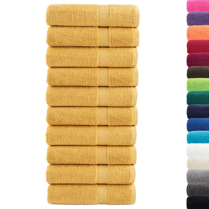 Premium Shower Towels SOLUND 10pcs Gold 70x140cm 600gsm