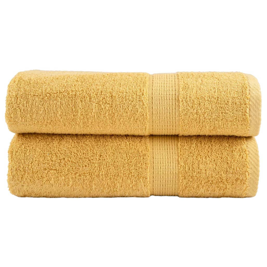 Premium Bath Towels SOLUND 2pcs Gold 100x150cm 600gsm